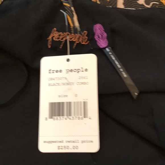 Free People black/honey combo side zip dress - Picture 4 of 5